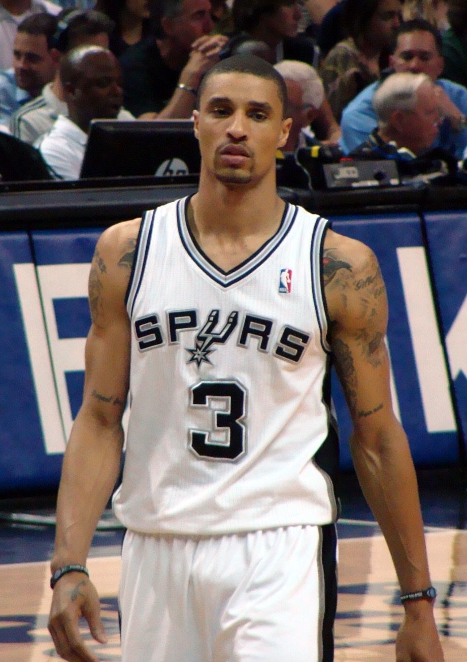 George Hill in San Antonio Spurs #3 uniform